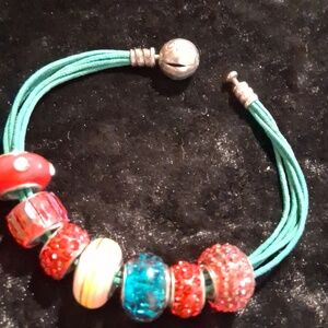 Pandora Bracelet Green and Red Charm S Are Not Pandora
